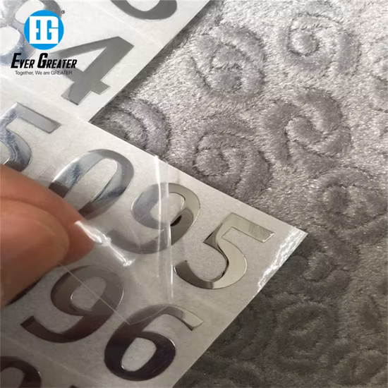 Custom Logo Nickel Metal Sticker with Glue
