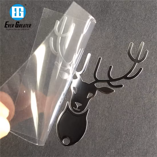 Custom Logo Nickel Metal Sticker with Glue