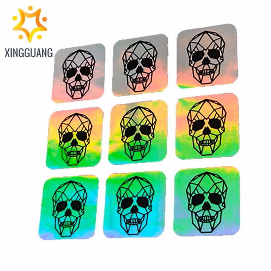 Custom Design Waterproof Hologram Die Cut Vinyl Film Stickers Laser Pet Adhesive Logo Hologram Sticker