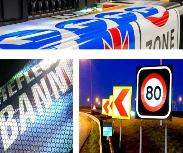 3100 Pet 3200 Acrylic Self Adhesive Vinyl Film Material Road Sign Safety Reflective Sheeting Sticker