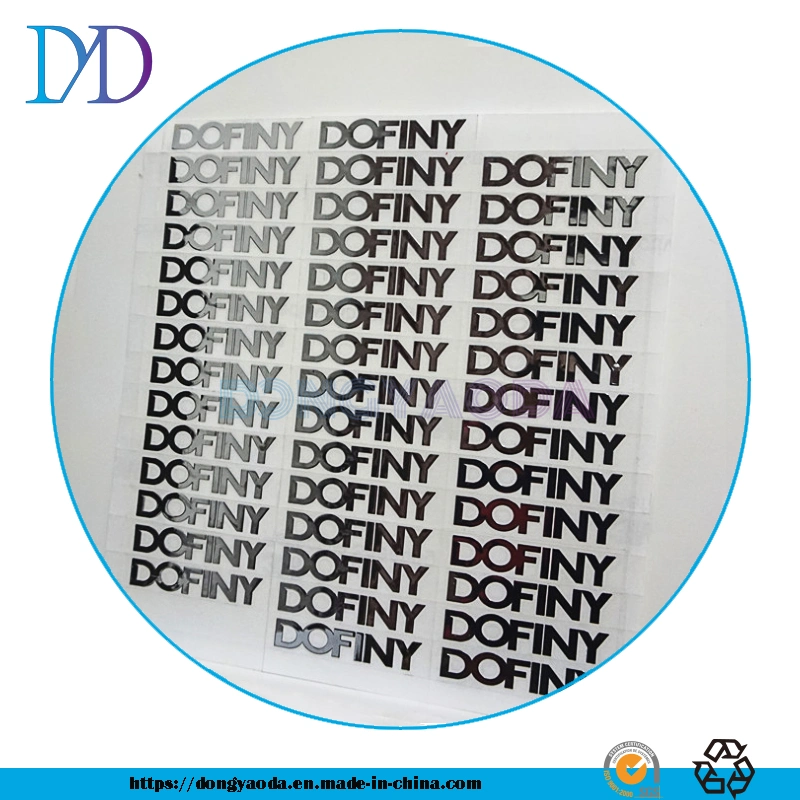Top Quality Waterproof Metal Logo Stickers for Sale
