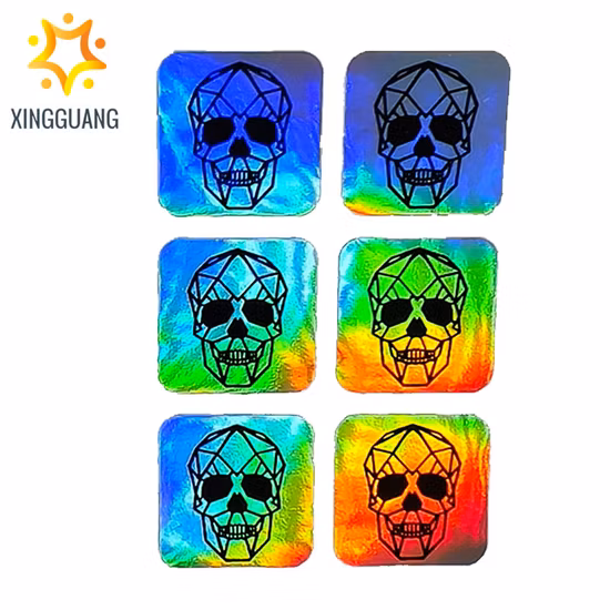 Custom Design Waterproof Hologram Die Cut Vinyl Film Stickers Laser Pet Adhesive Logo Hologram Sticker
