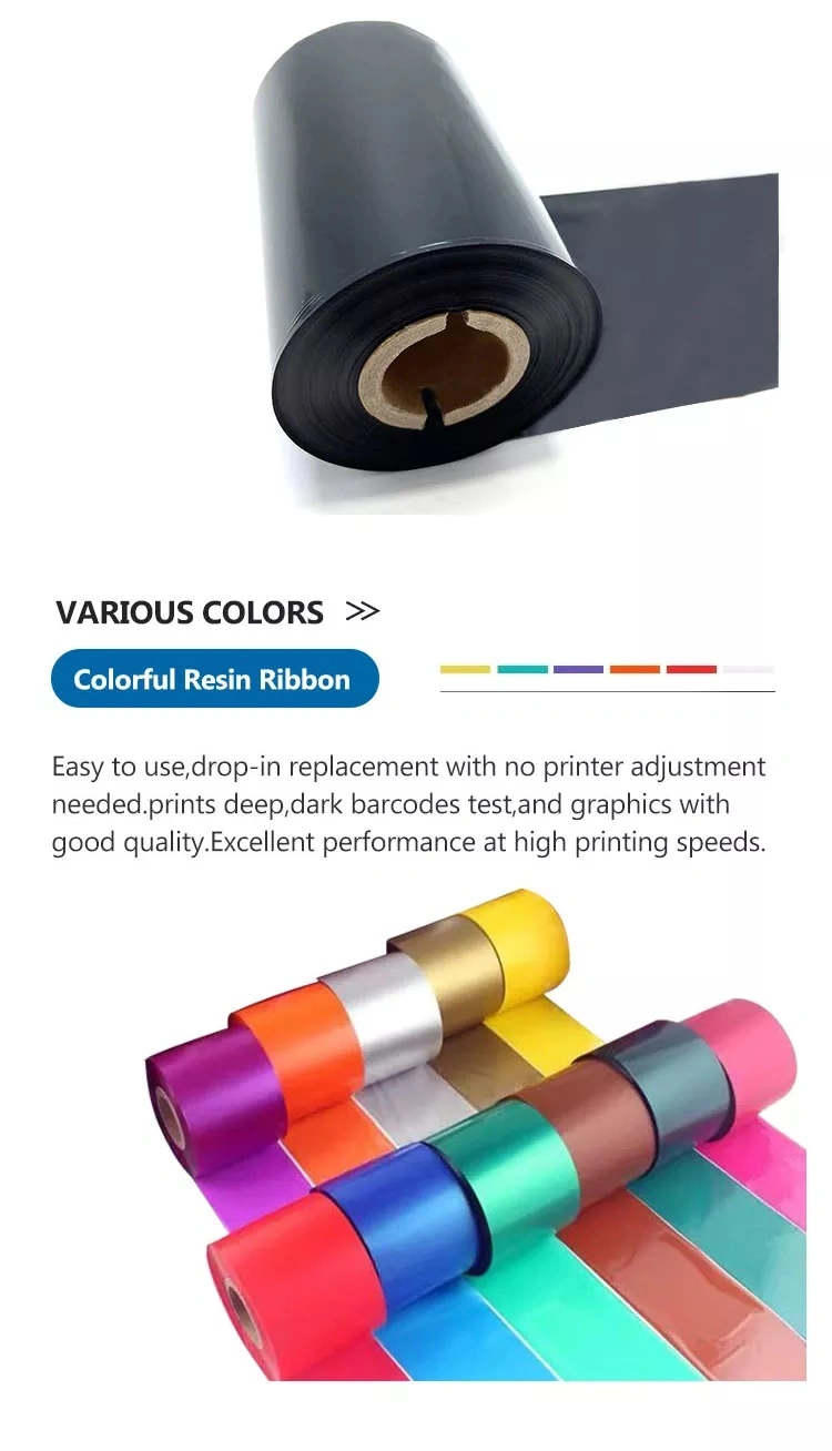 110mm*300m Wax Ribbon Thermal Transfer Barcode Ink out Ribbon