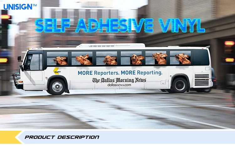 Buses Advertising Self Adhesive Vinyl, Perforated Vinyl Stickers for Solvent Printing