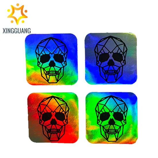 Custom Design Waterproof Hologram Die Cut Vinyl Film Stickers Laser Pet Adhesive Logo Hologram Sticker