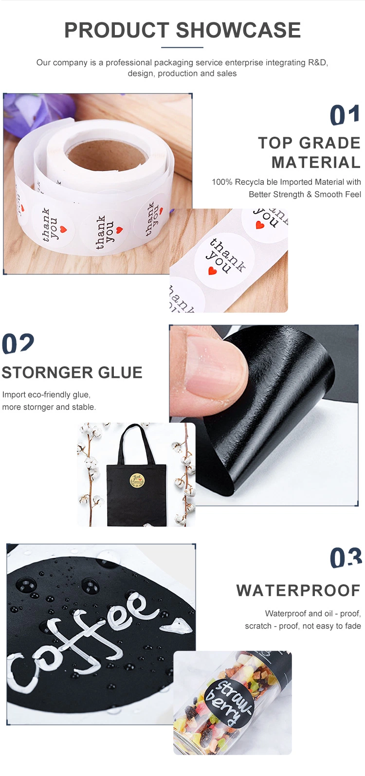 Custom Printed Makeup Logo Sticker Bottle Packaging Label Strong Glue Self-Adhesive Waterproof Die Cut Stickers