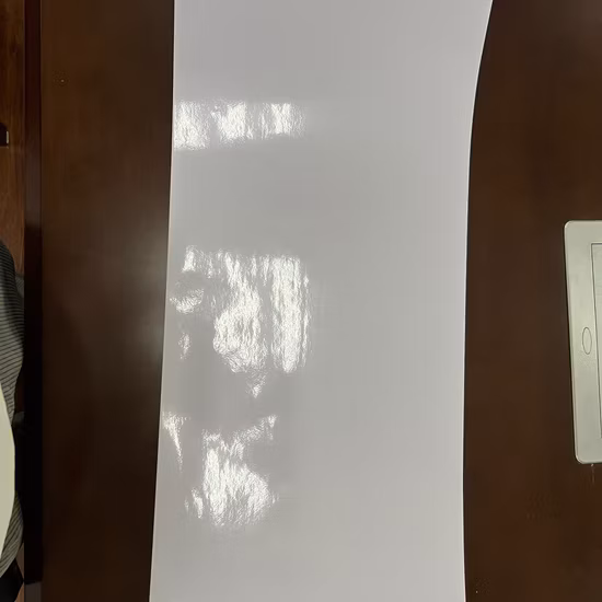 High Quality Self Adhesive White Glossy PVC/PE Film Sticker