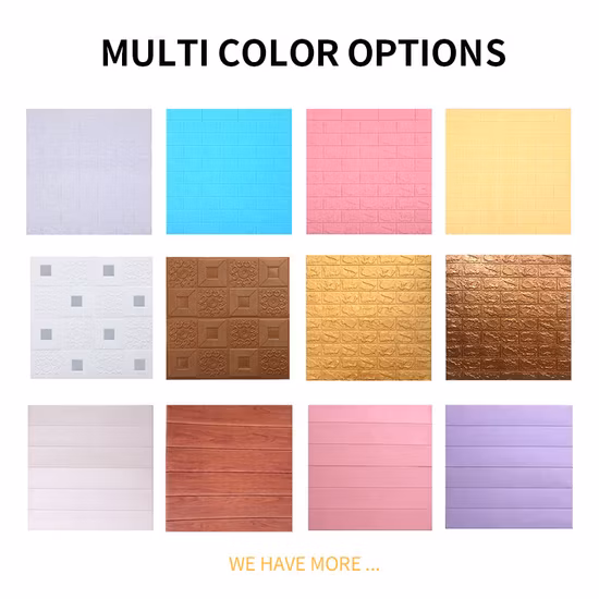 Self Adhesive Colorful Flower Kids Room Nursery 3D Wallpaper Wall Brick Sticker for Home Wall